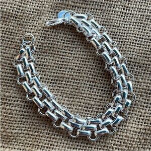 925 Color Silver Geometric Chain Bracelets Link Sterling elegant gorgeous, New